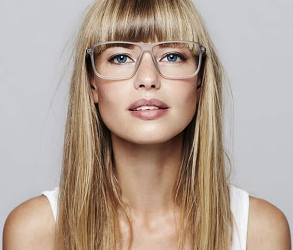 Woman wearing unique eyewear from C Distinctive