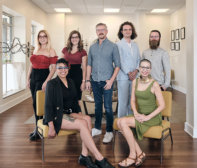 C Distinctive Eyewear's optical team
