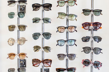 Prescription shades display at C Distinctive Eyewear